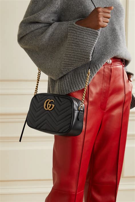 brown gucci camera bag|Gucci marmont bag small black.